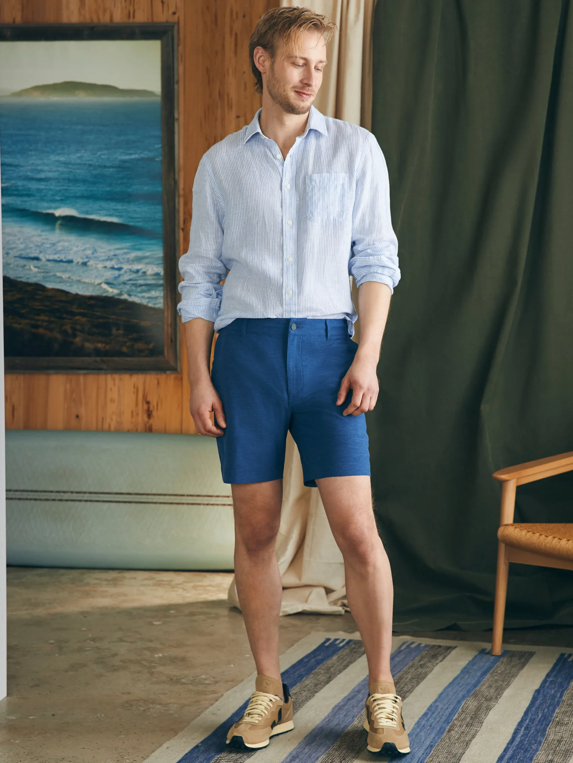 Faherty Brand All Day Shorts (7" Inseam) -