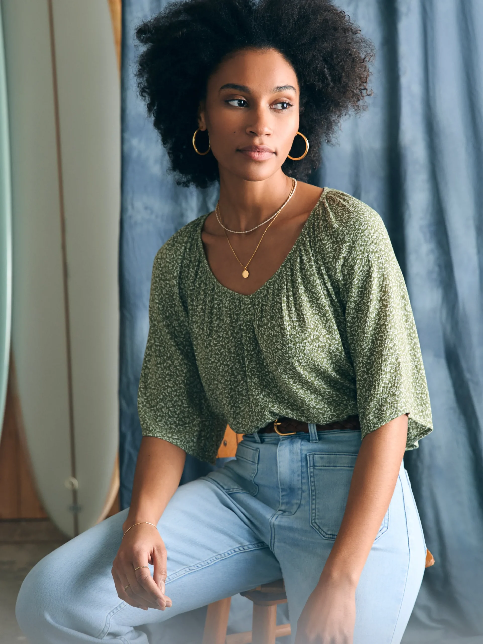 Women Faherty Brand Amira Top -