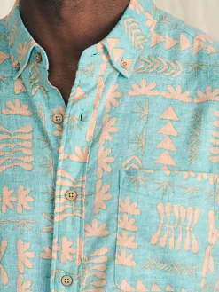 Faherty Brand Anna Kahalekulu Short-Sleeve Breeze Shirt -