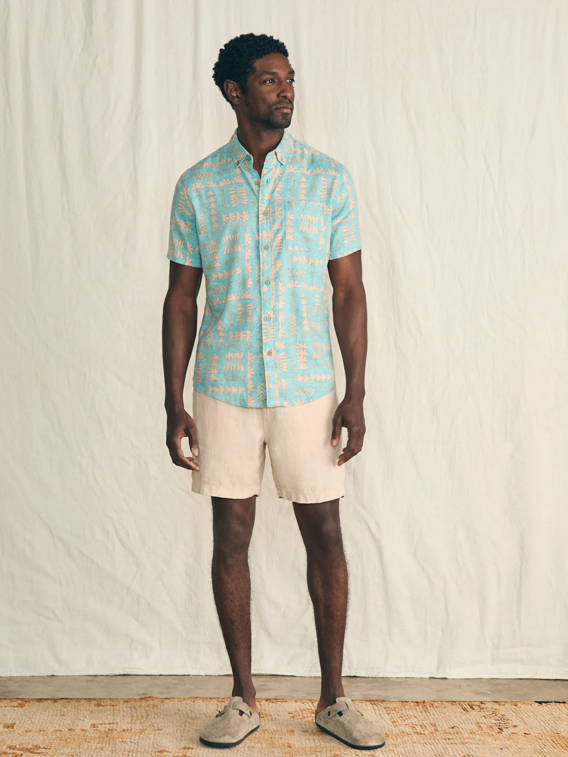 Faherty Brand Anna Kahalekulu Short-Sleeve Breeze Shirt -