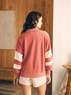 Women Faherty Brand Beach Fleece Quarter Zip -