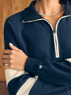 Women Faherty Brand Beach Fleece Quarter Zip -