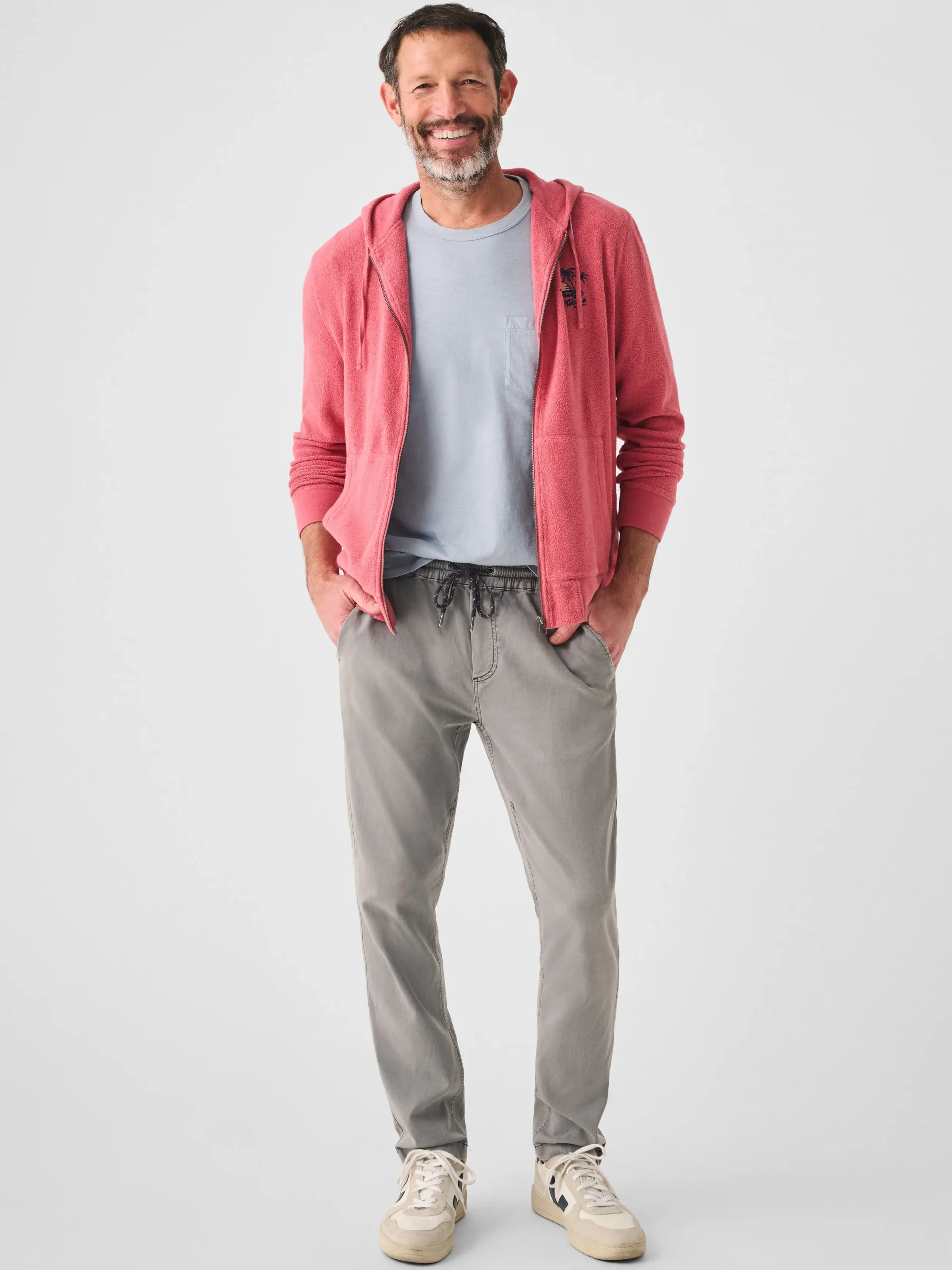 Faherty Brand Beach Fleece Zip Hoodie -