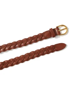 Women Faherty Brand Braided Leather Belt -