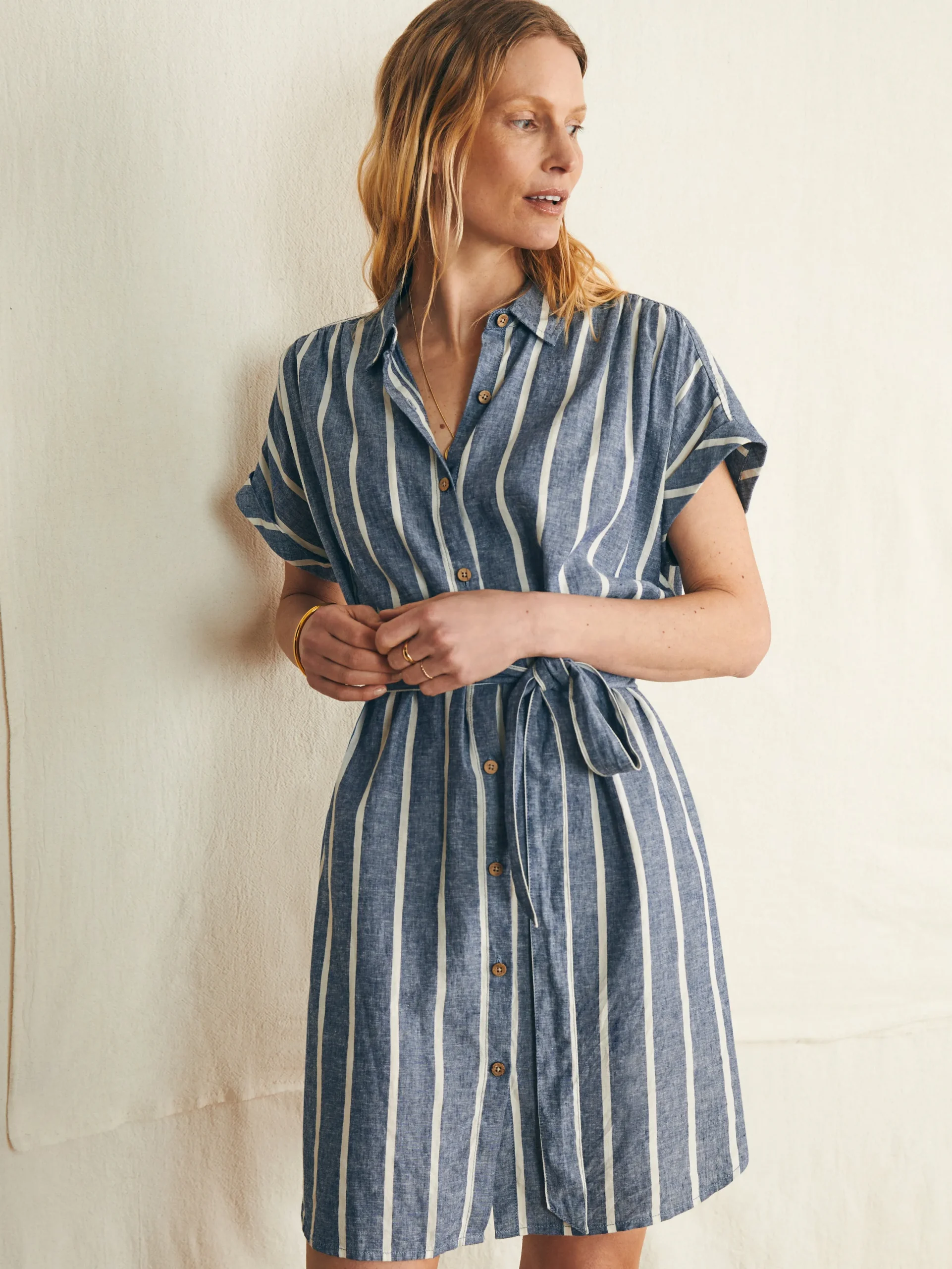 Women Faherty Brand Breeze Shirtdress -