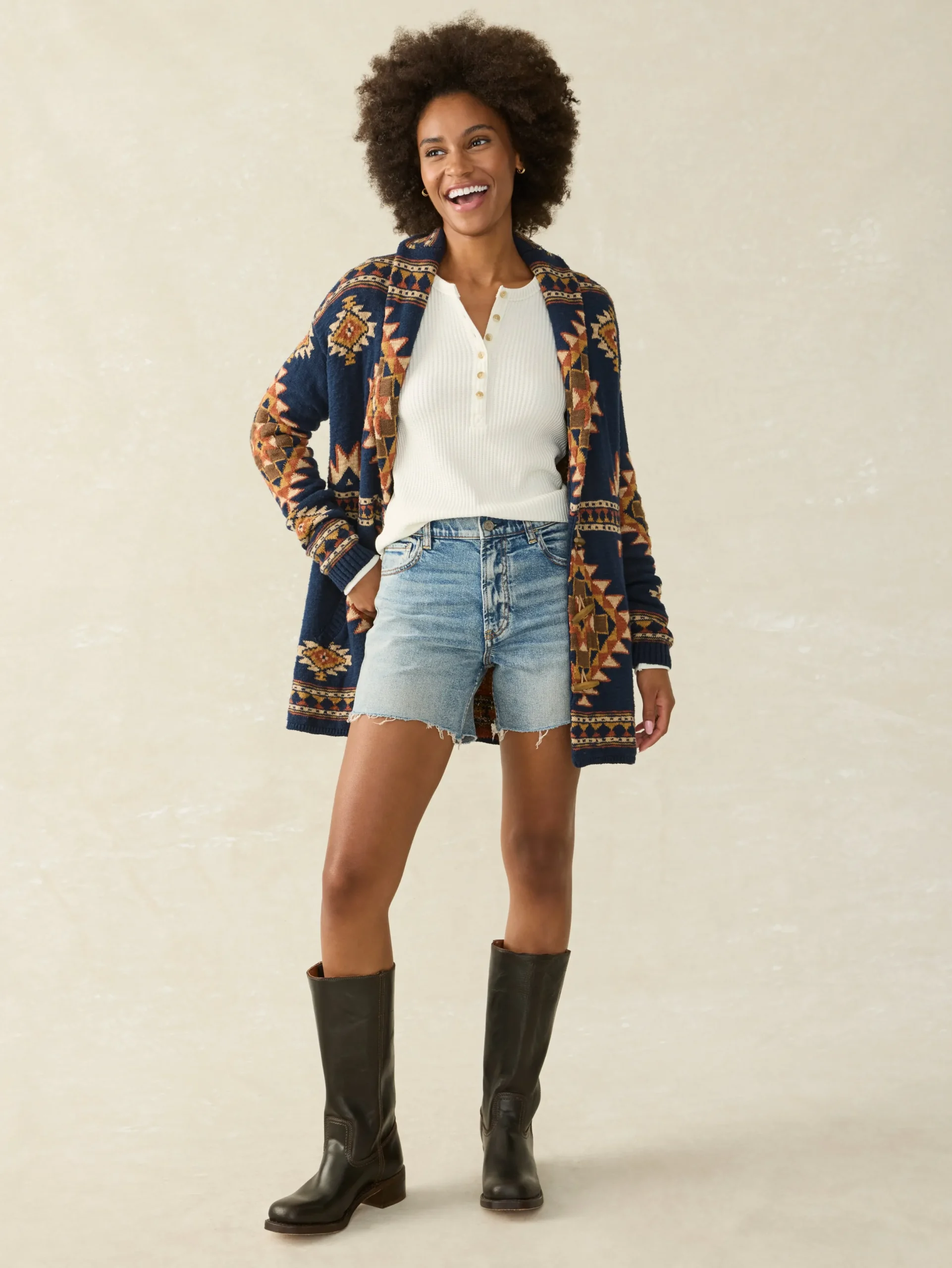 Women Faherty Brand B.YELLOWTAIL Lodge Cardigan -