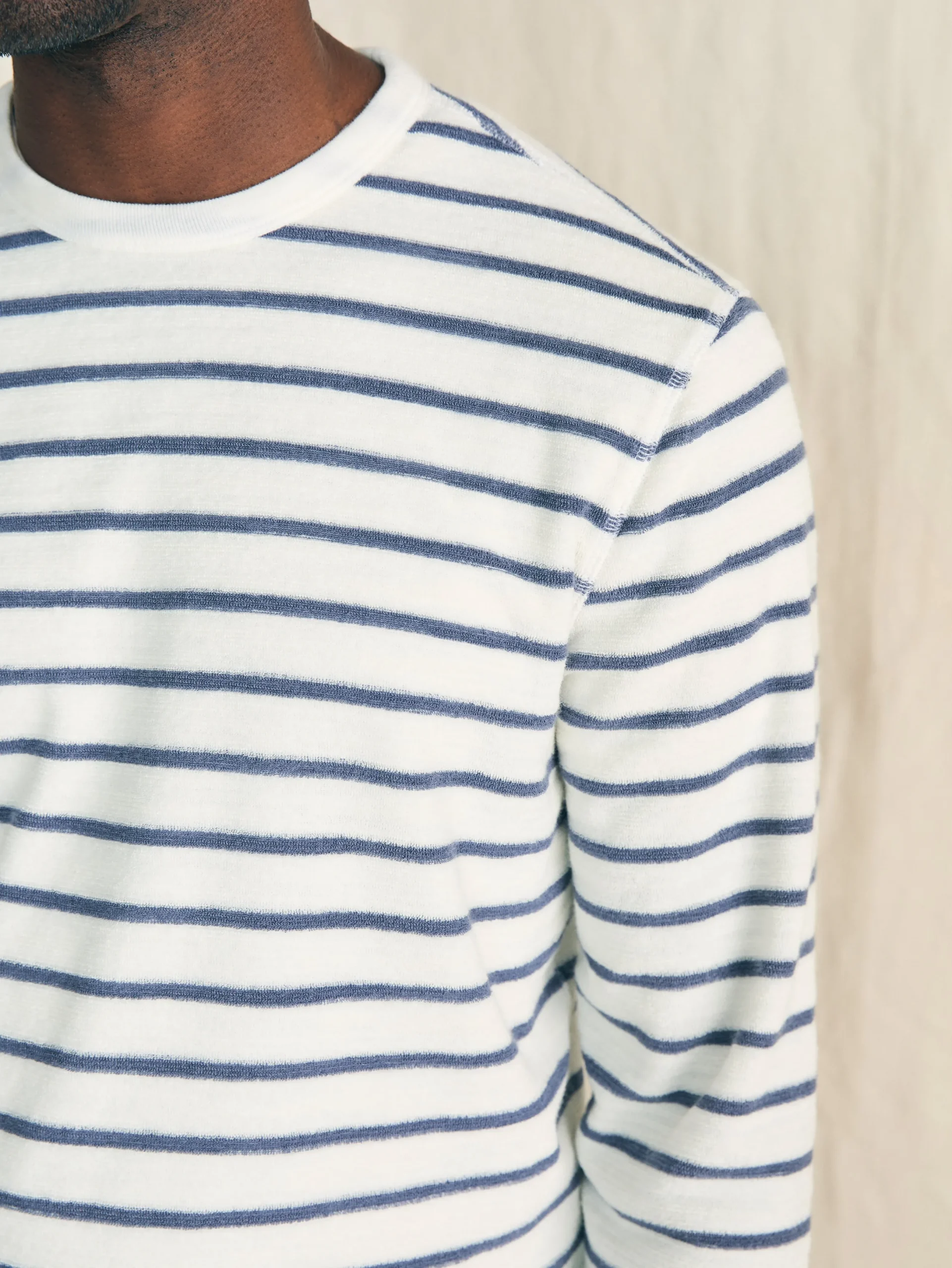 Faherty Brand Cabana Towel Terry Crewneck -