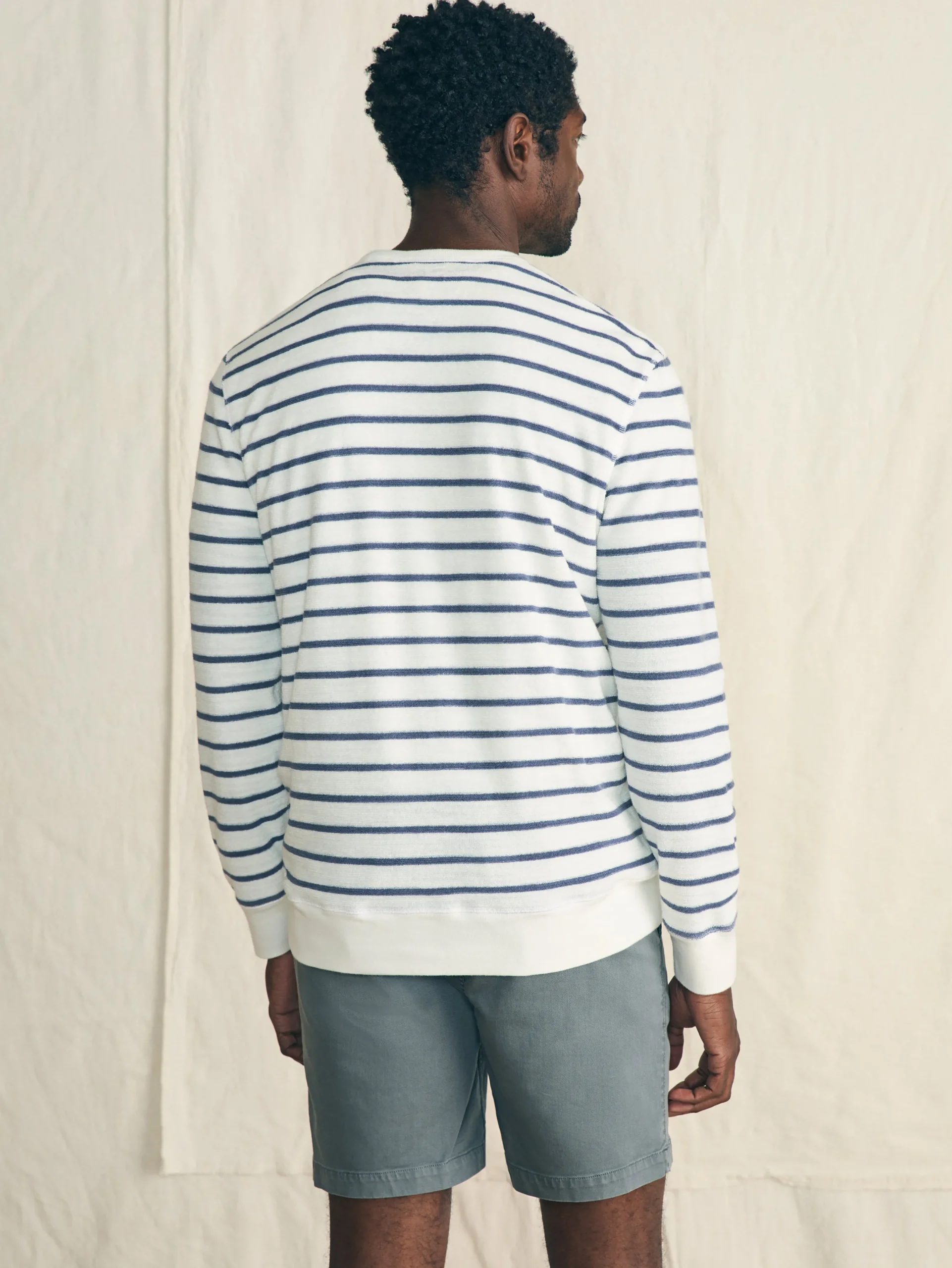 Faherty Brand Cabana Towel Terry Crewneck -