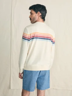 Faherty Brand Cabana Towel Terry Crewneck -