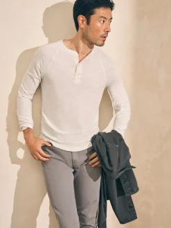 Faherty Brand Cloud Cotton Long-Sleeve Henley (Tall) -