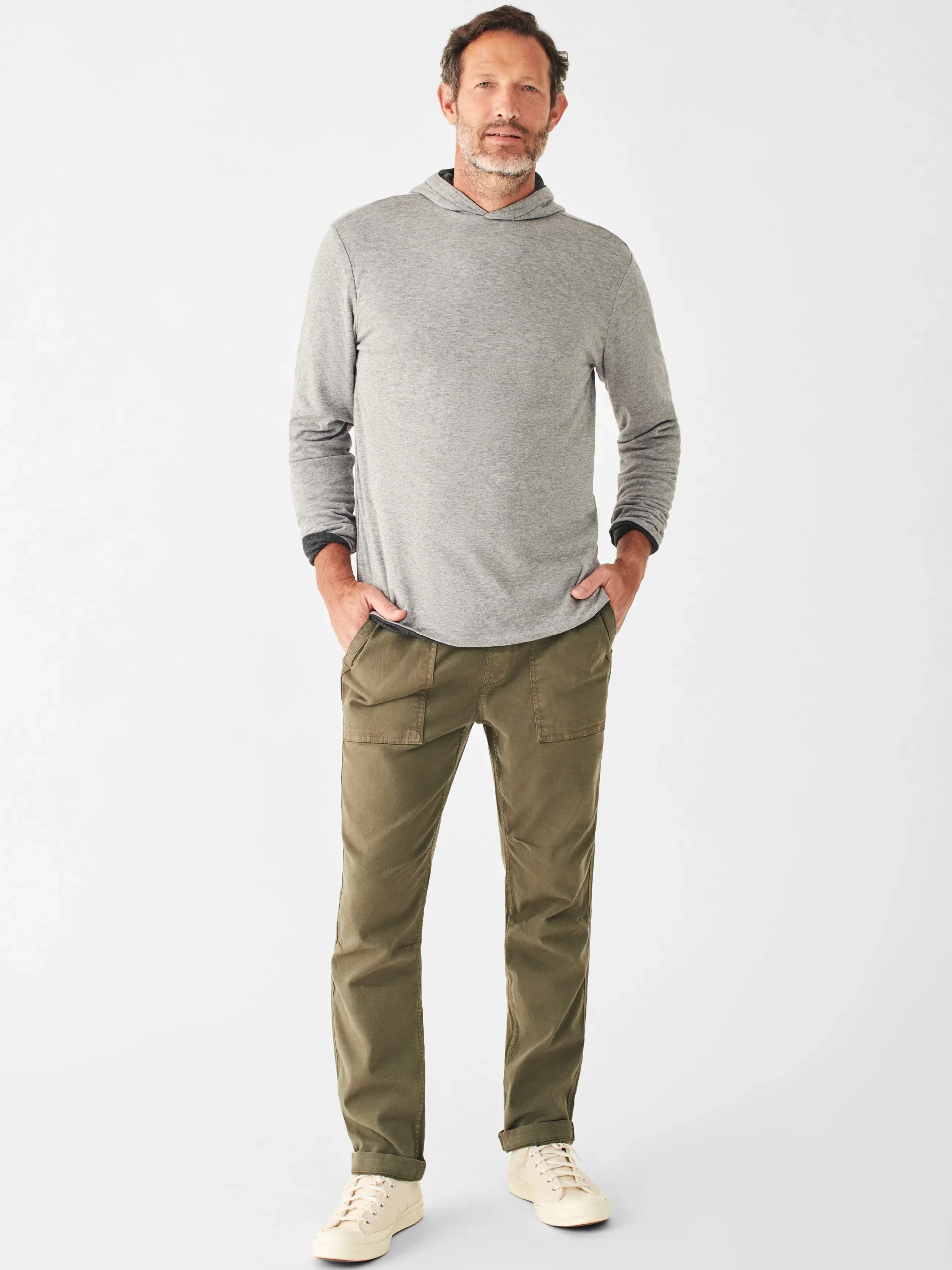 Faherty Brand Cloud Cotton Reversible Hoodie -