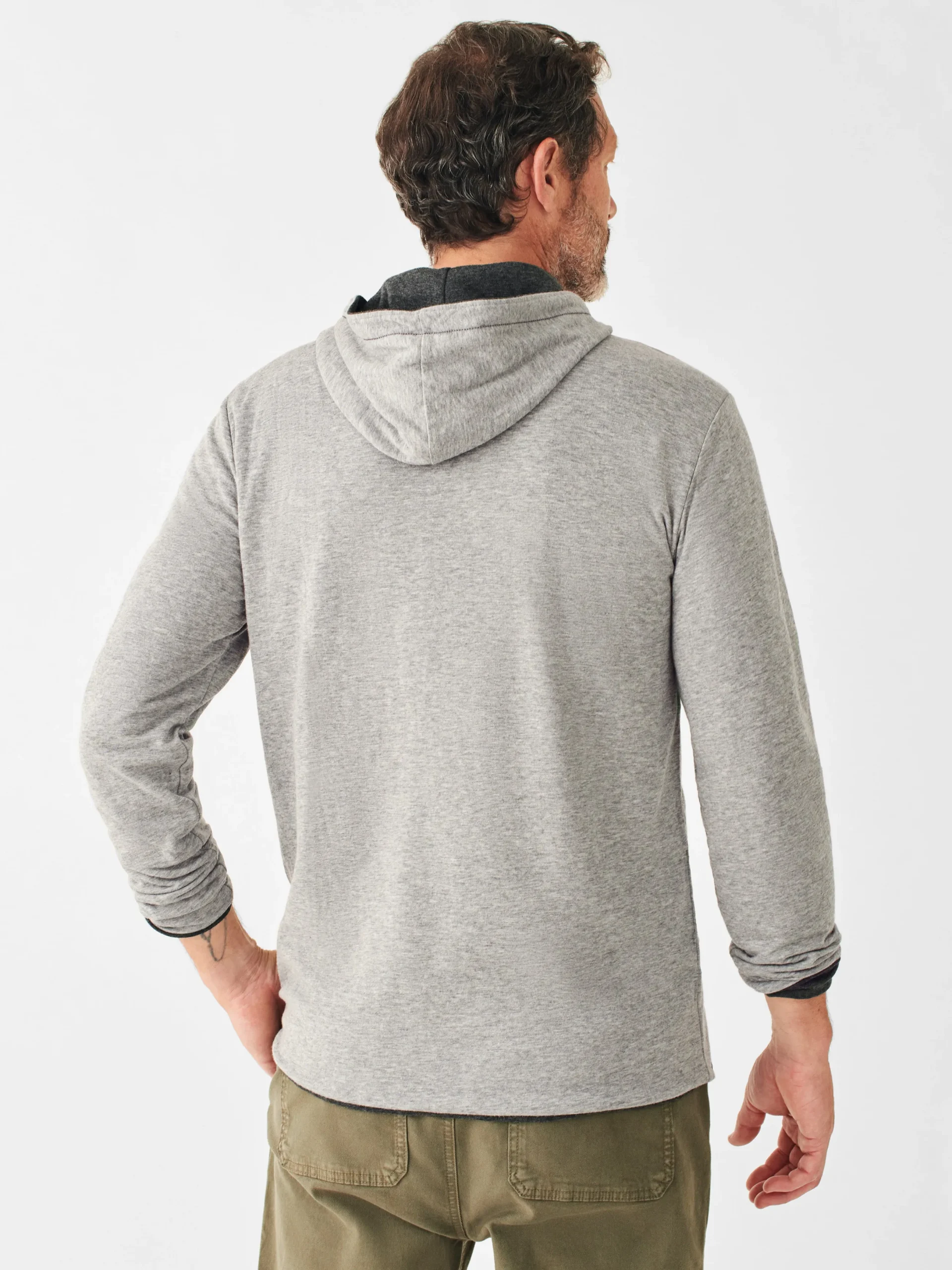 Faherty Brand Cloud Cotton Reversible Hoodie -