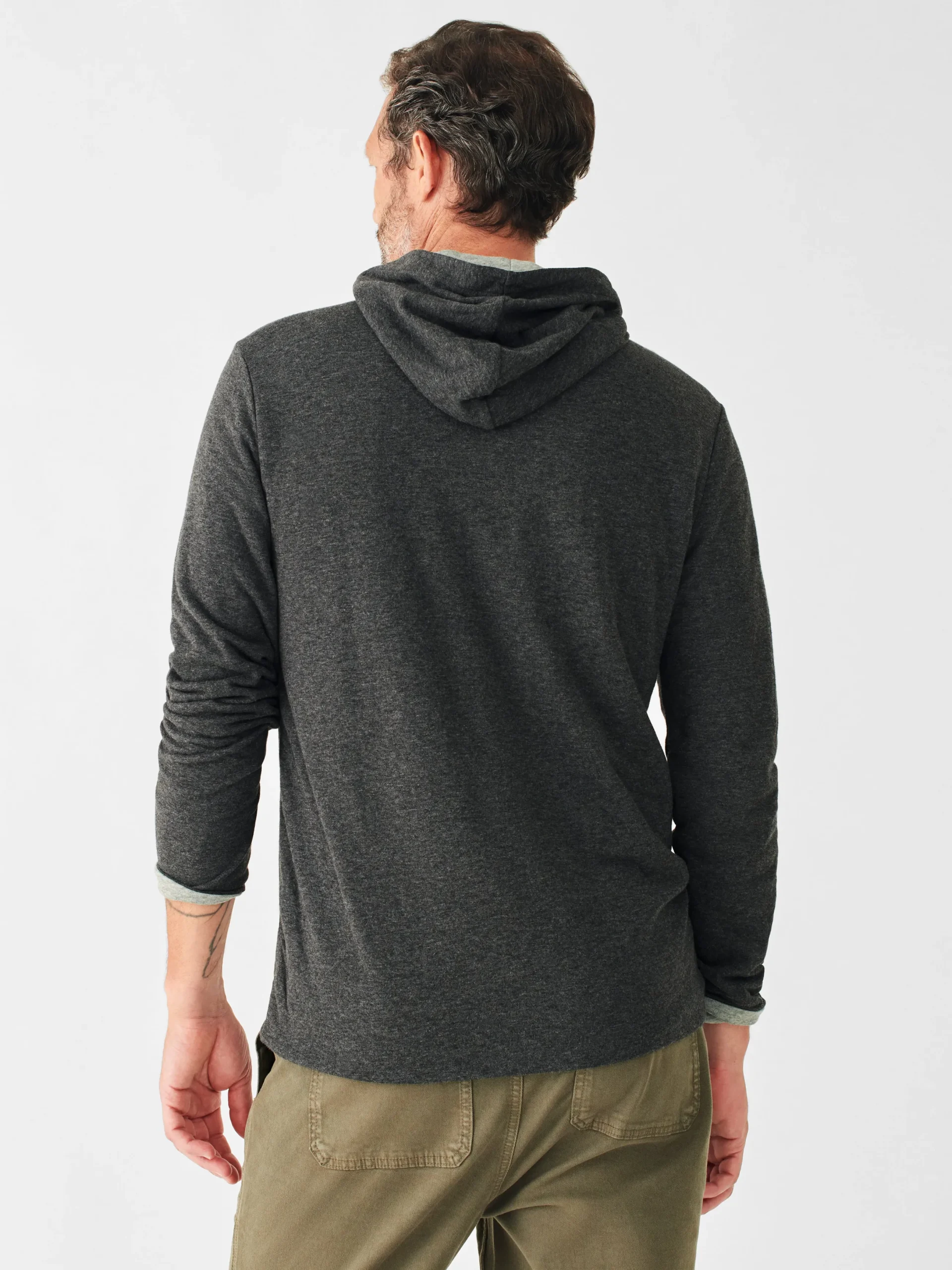 Faherty Brand Cloud Cotton Reversible Hoodie -