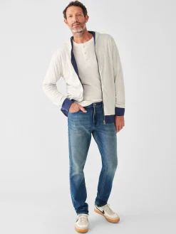 Faherty Brand Cloud Cotton Reversible Zip Hoodie -