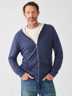 Faherty Brand Cloud Cotton Reversible Zip Hoodie -