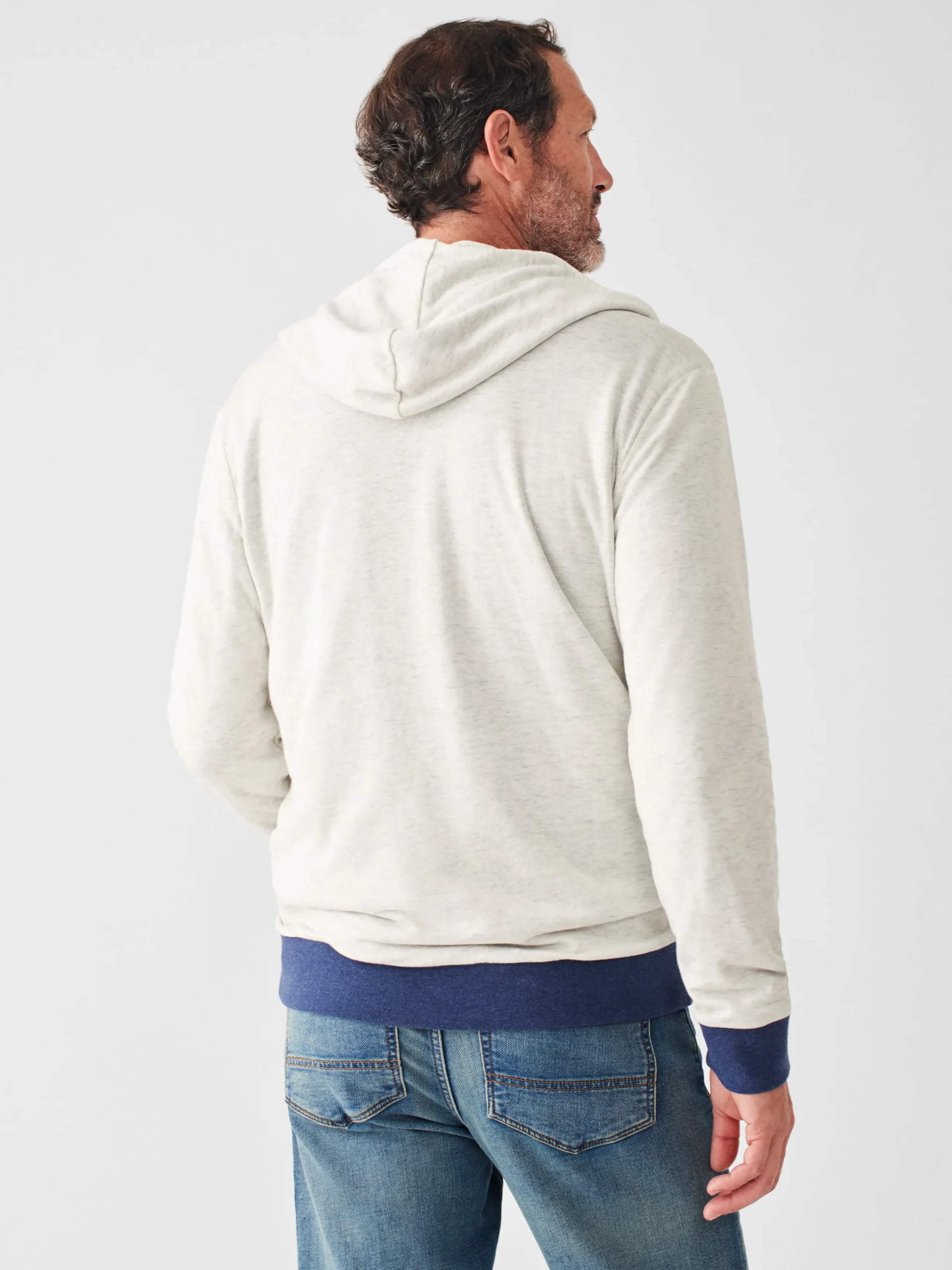 Faherty Brand Cloud Cotton Reversible Zip Hoodie -