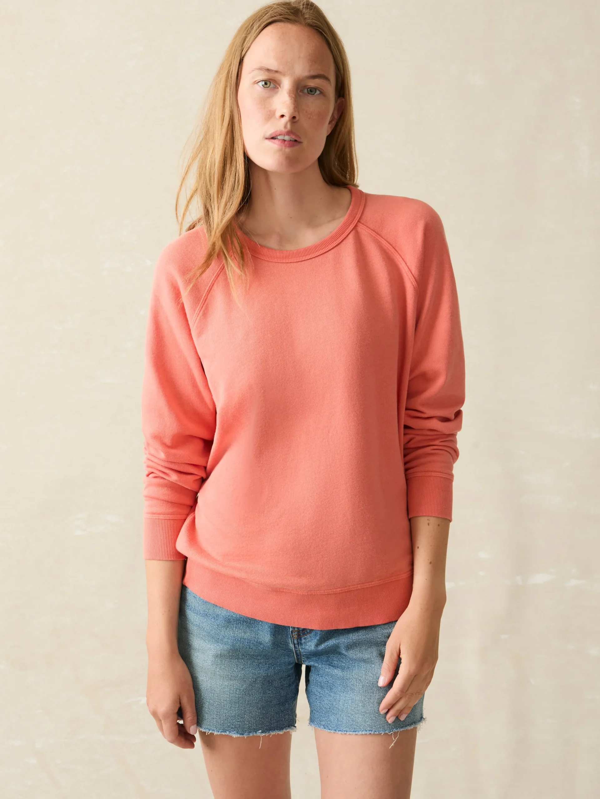 Women Faherty Brand Coastal Cloud Crew -