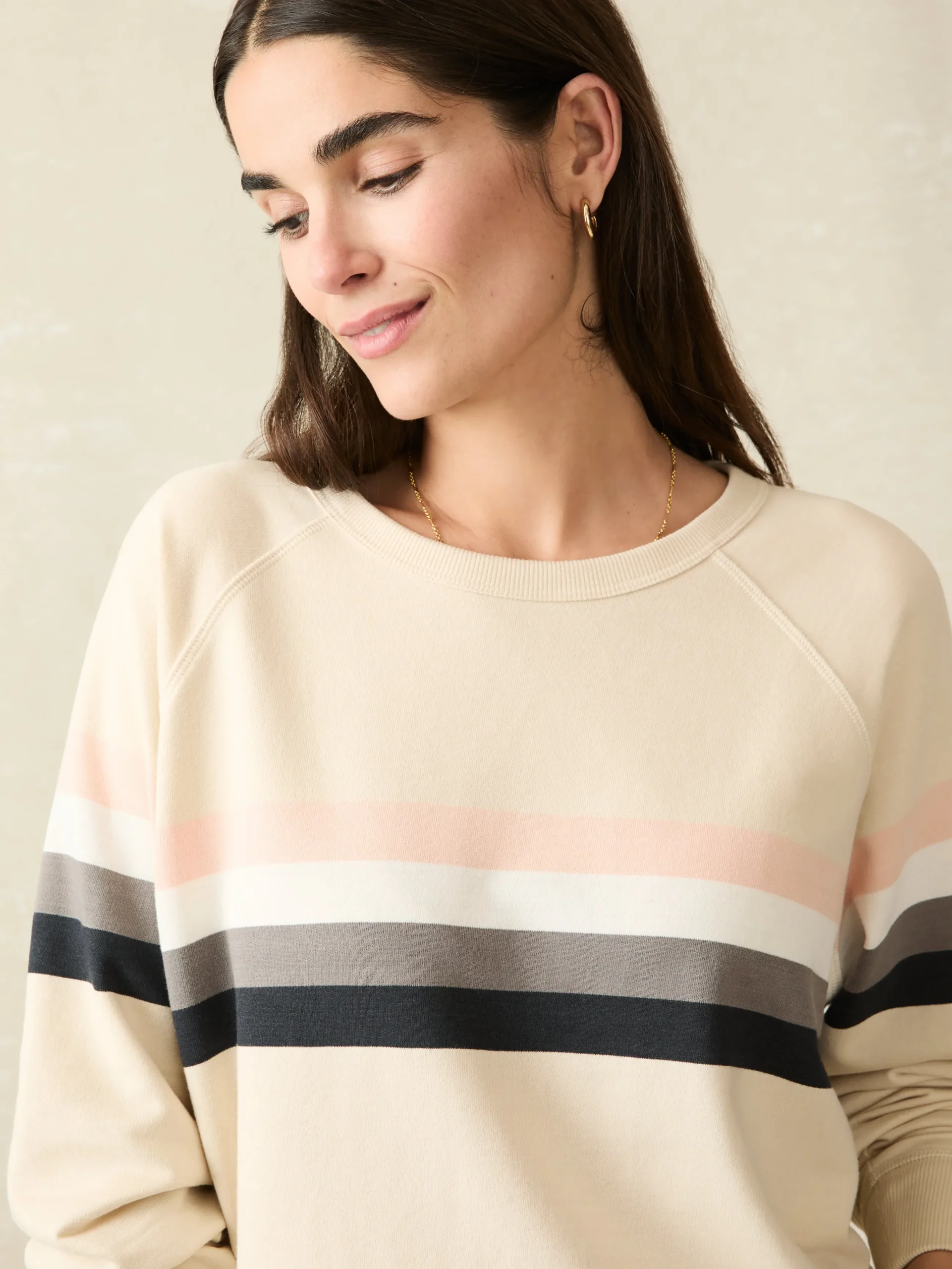 Women Faherty Brand Coastal Cloud Crew -