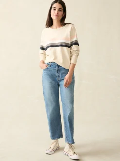 Women Faherty Brand Coastal Cloud Crew -