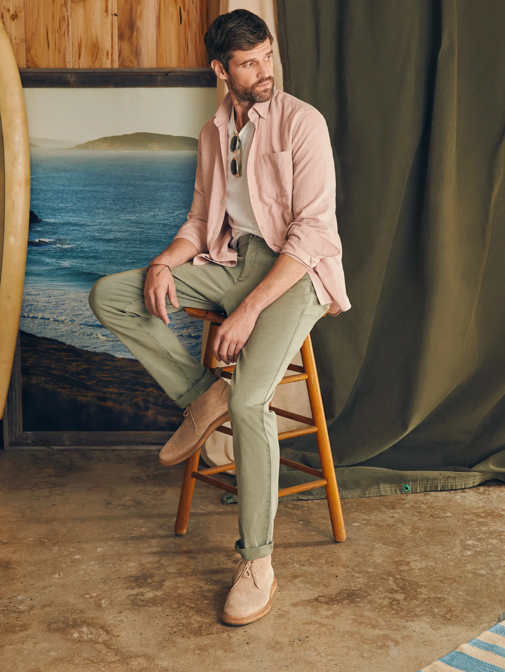 Faherty Brand Coastline Stretch Chino (32" Inseam) -