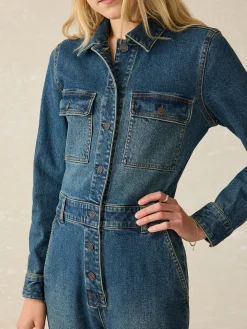 Women Faherty Brand Denim Michelle Jumpsuit -