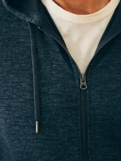 Faherty Brand Double Knit Zip Hoodie -