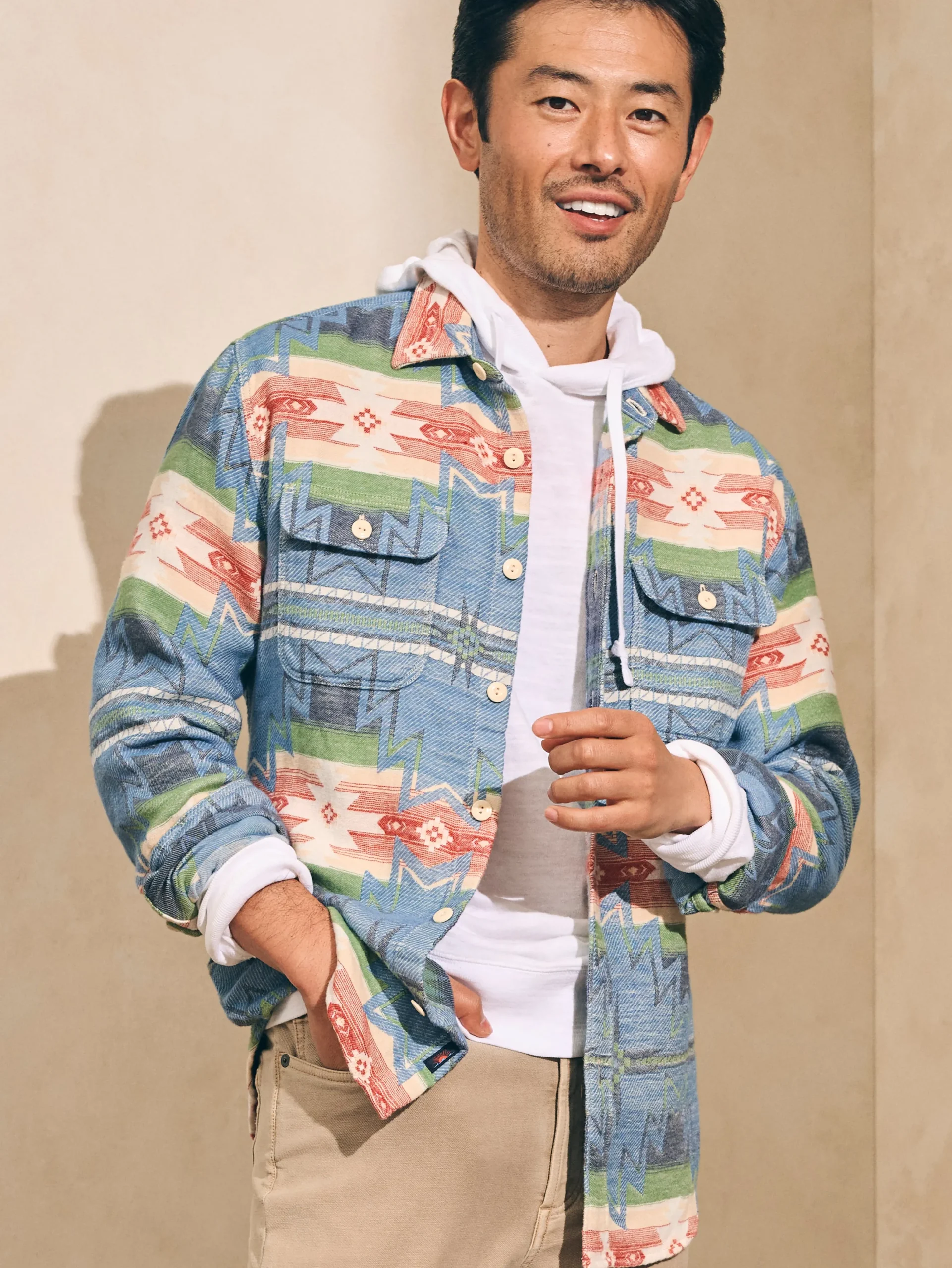 Faherty Brand Doug Good Feather Canyon Overshirt -