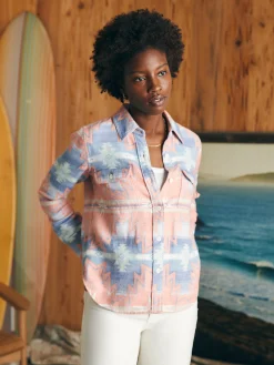 Women Faherty Brand Doug Good Feather Daly Shirt -