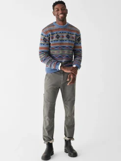 Faherty Brand Doug Good Feather Fair Isle Sweater -