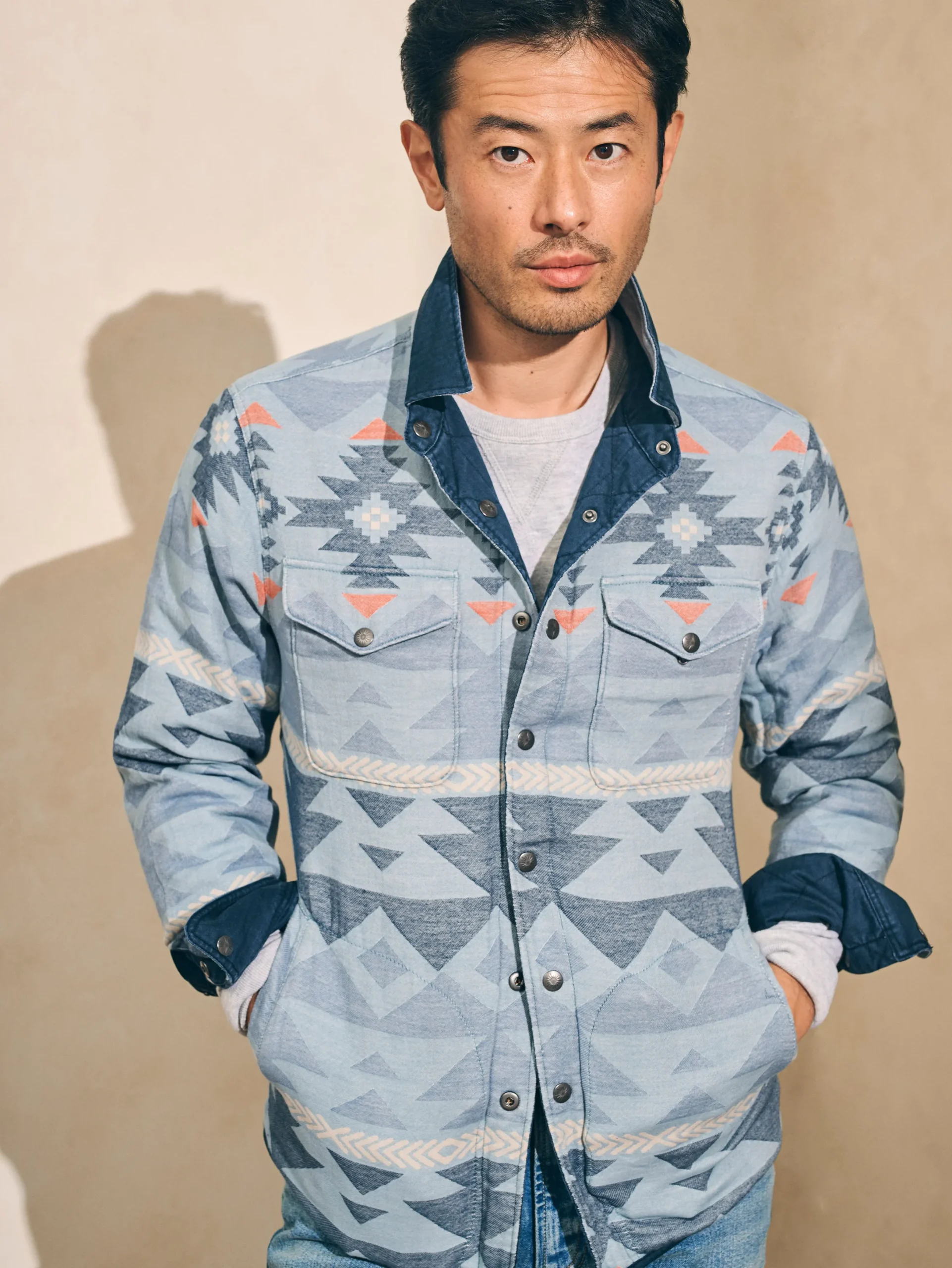 Faherty Brand Doug Good Feather Reversible Bondi Jacket -