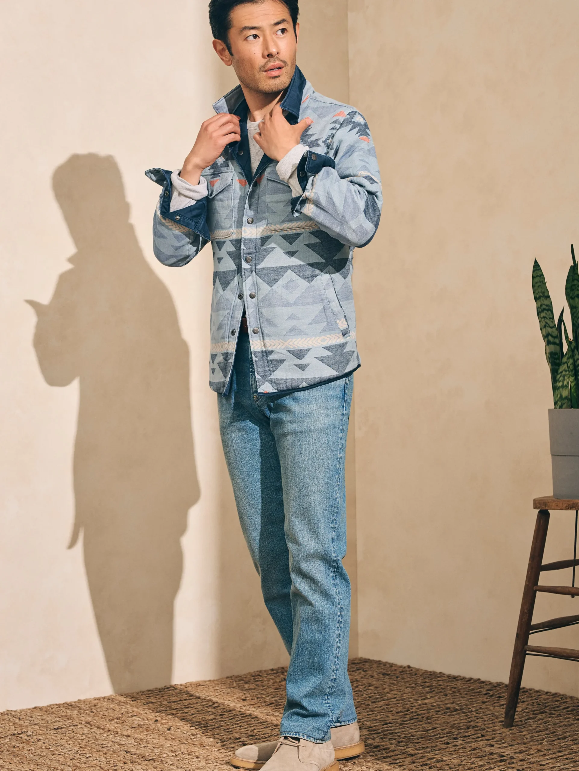 Faherty Brand Doug Good Feather Reversible Bondi Jacket -