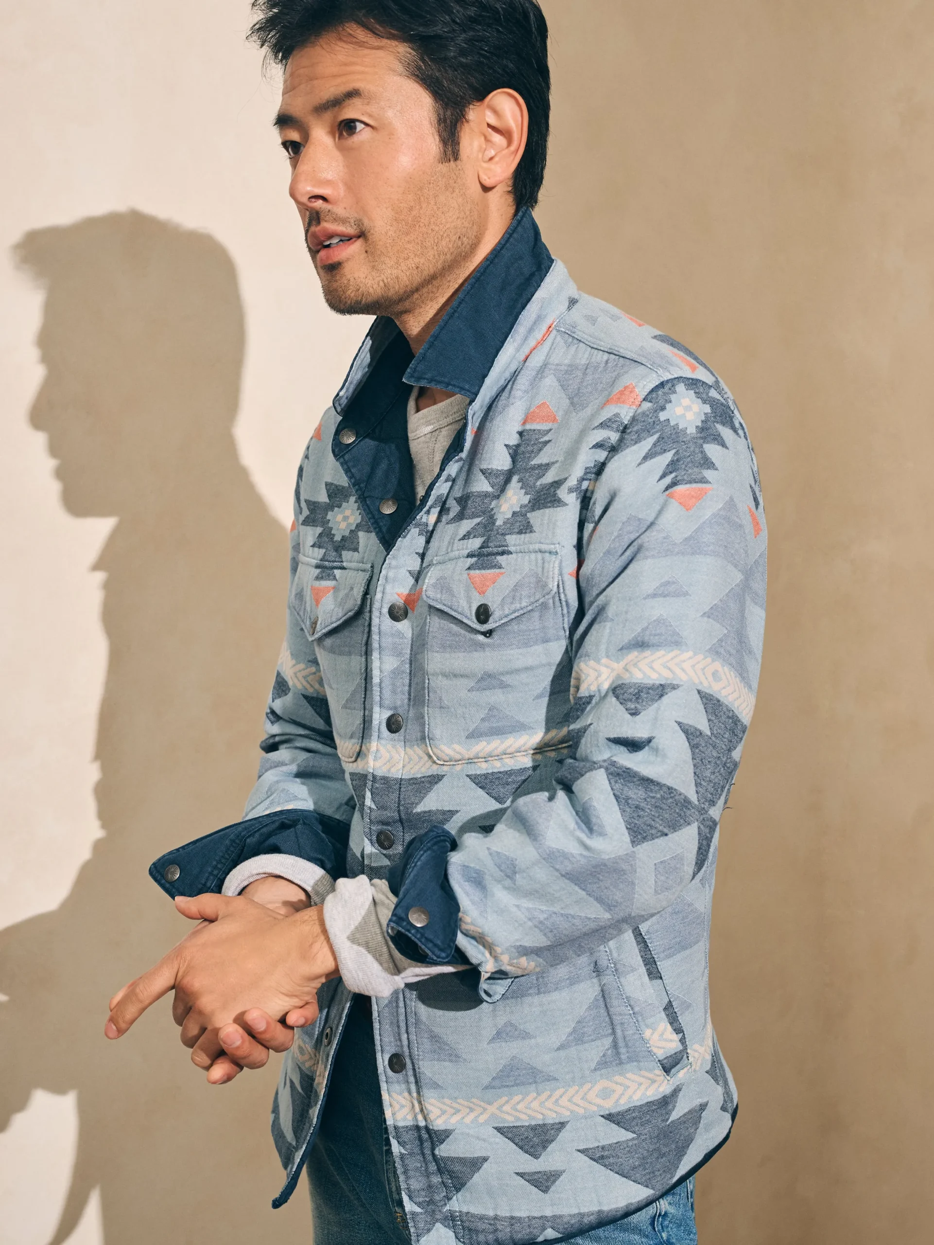Faherty Brand Doug Good Feather Reversible Bondi Jacket -