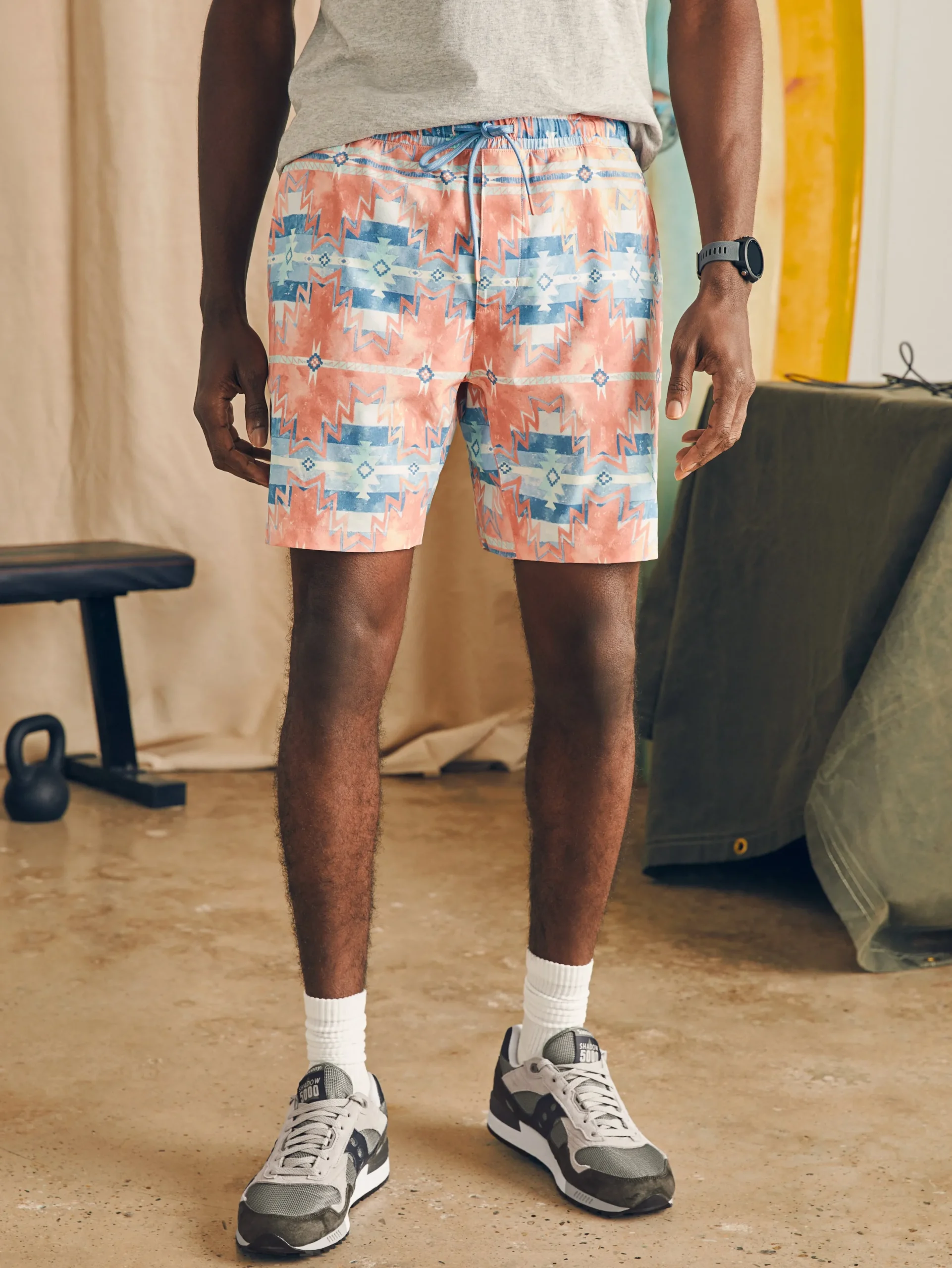Faherty Brand Doug Good Feather Shorelite Active Swim Short (7" Inseam) -