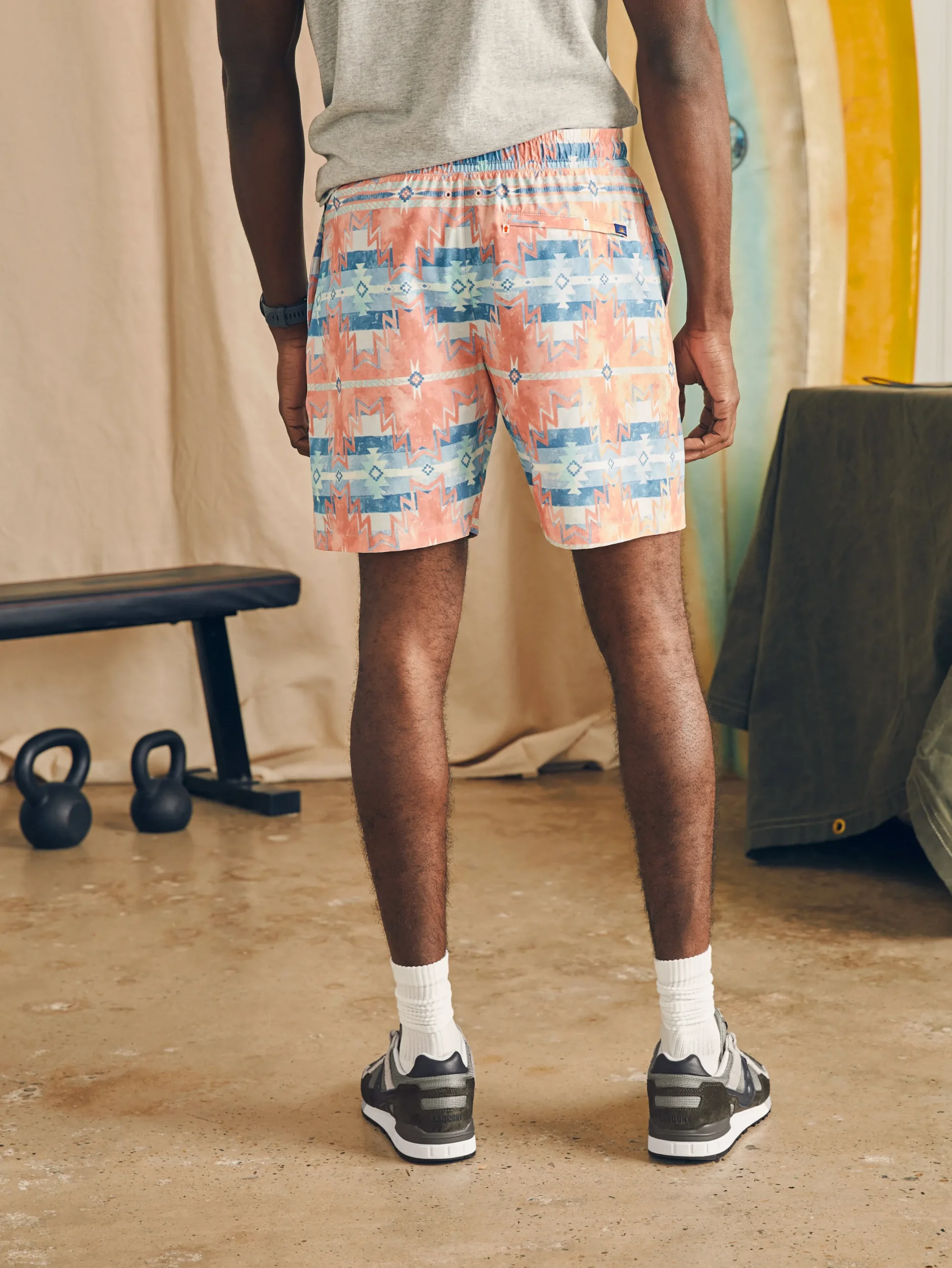 Faherty Brand Doug Good Feather Shorelite Active Swim Short (7" Inseam) -
