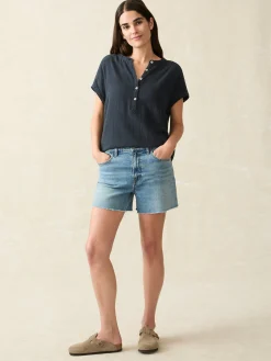 Women Faherty Brand Dream Cotton Gauze Desmond Top -