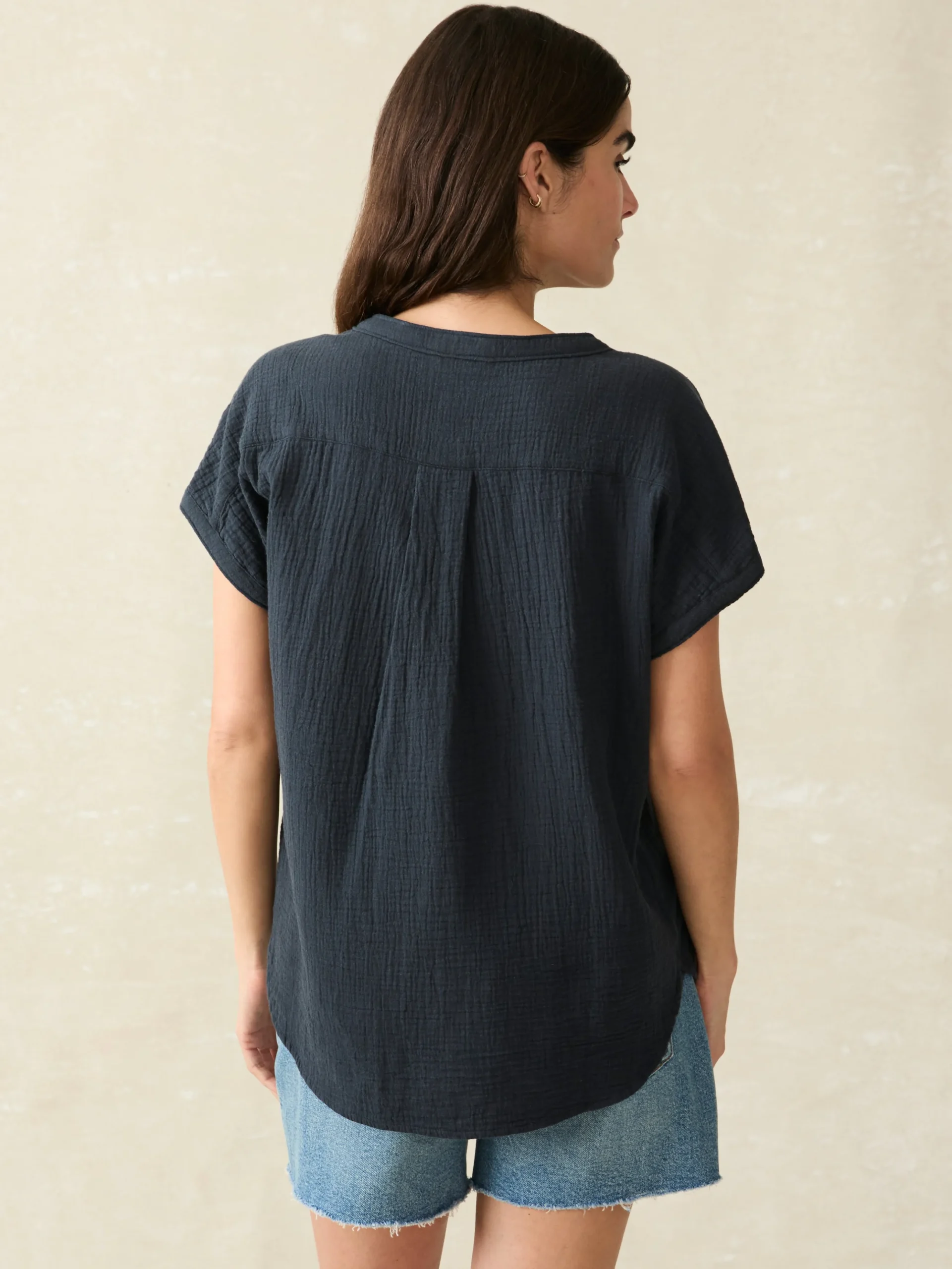 Women Faherty Brand Dream Cotton Gauze Desmond Top -