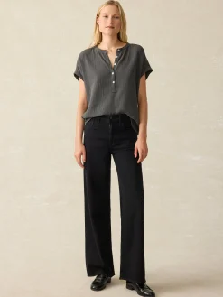 Women Faherty Brand Dream Cotton Gauze Desmond Top -