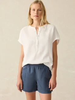 Women Faherty Brand Dream Cotton Gauze Desmond Top -