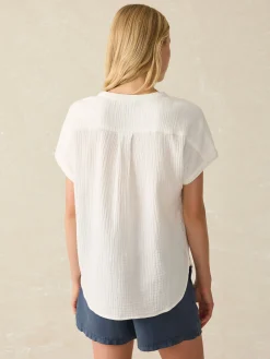 Women Faherty Brand Dream Cotton Gauze Desmond Top -
