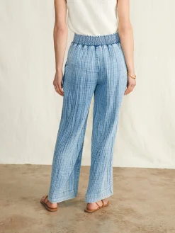 Women Faherty Brand Dream Cotton Gauze Wide Leg Pant -