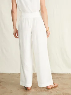 Women Faherty Brand Dream Cotton Gauze Wide Leg Pant -