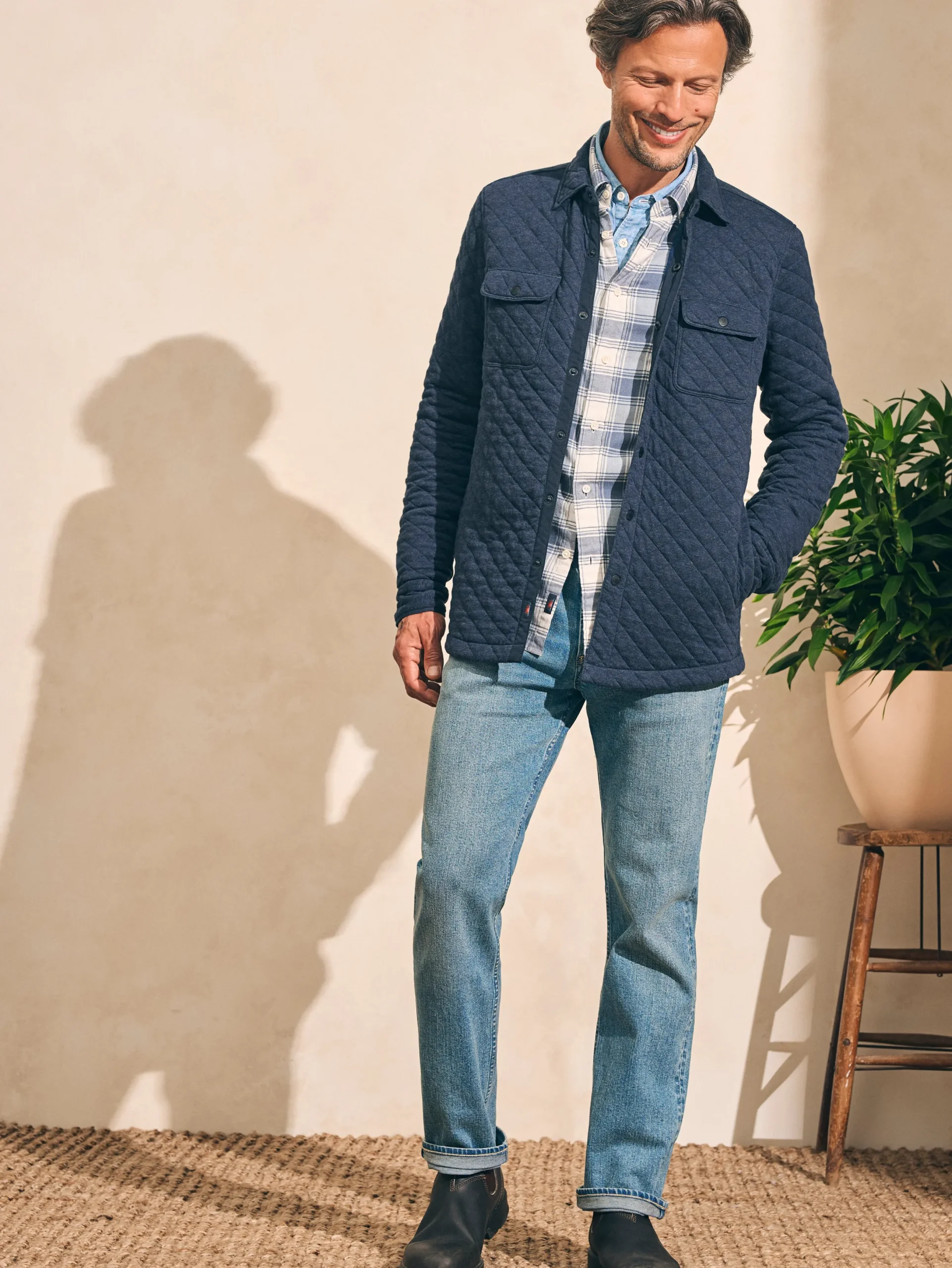 Faherty Brand Epic Quilted Fleece CPO (Tall) -