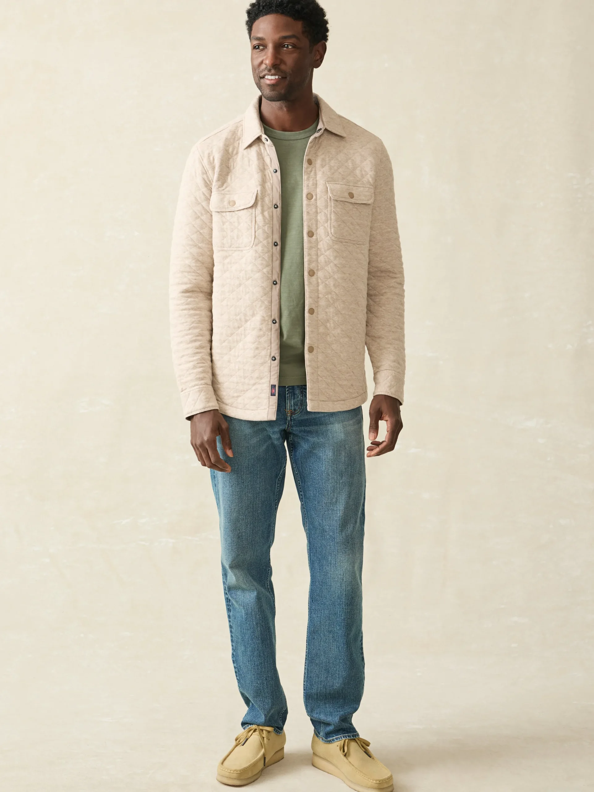 Faherty Brand Epic Quilted Fleece CPO (Tall) -