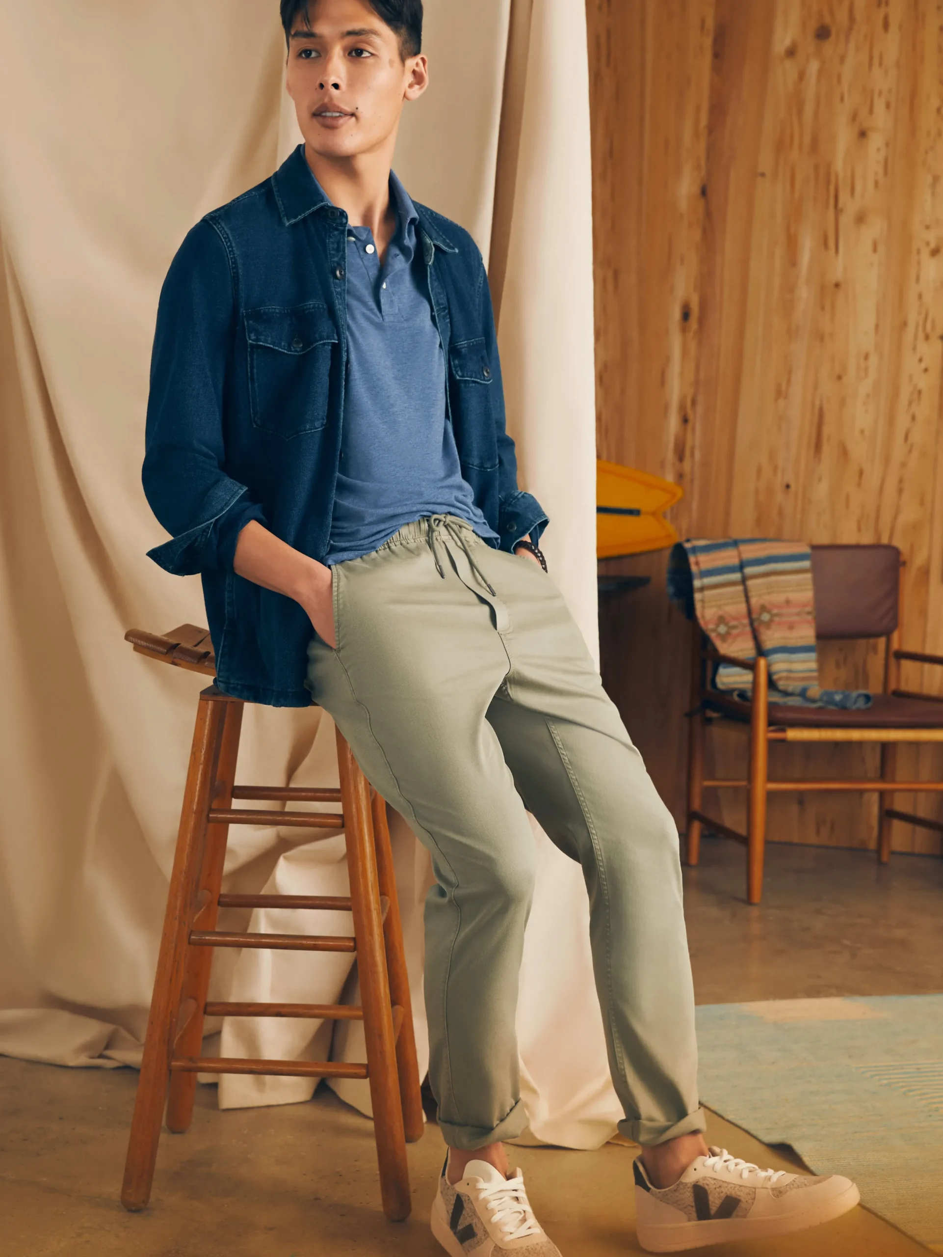 Faherty Brand Essential Drawstring Pant -