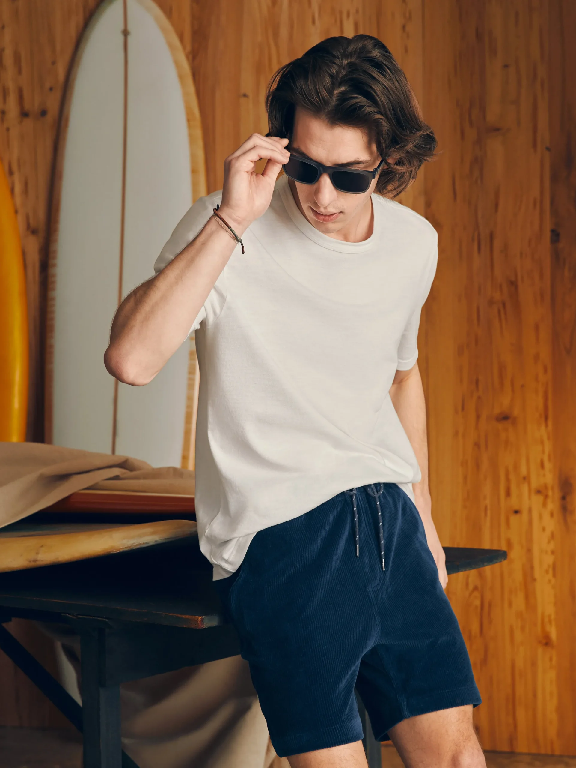 Faherty Brand Essential Italian Knit Cord Short (6" Inseam) -