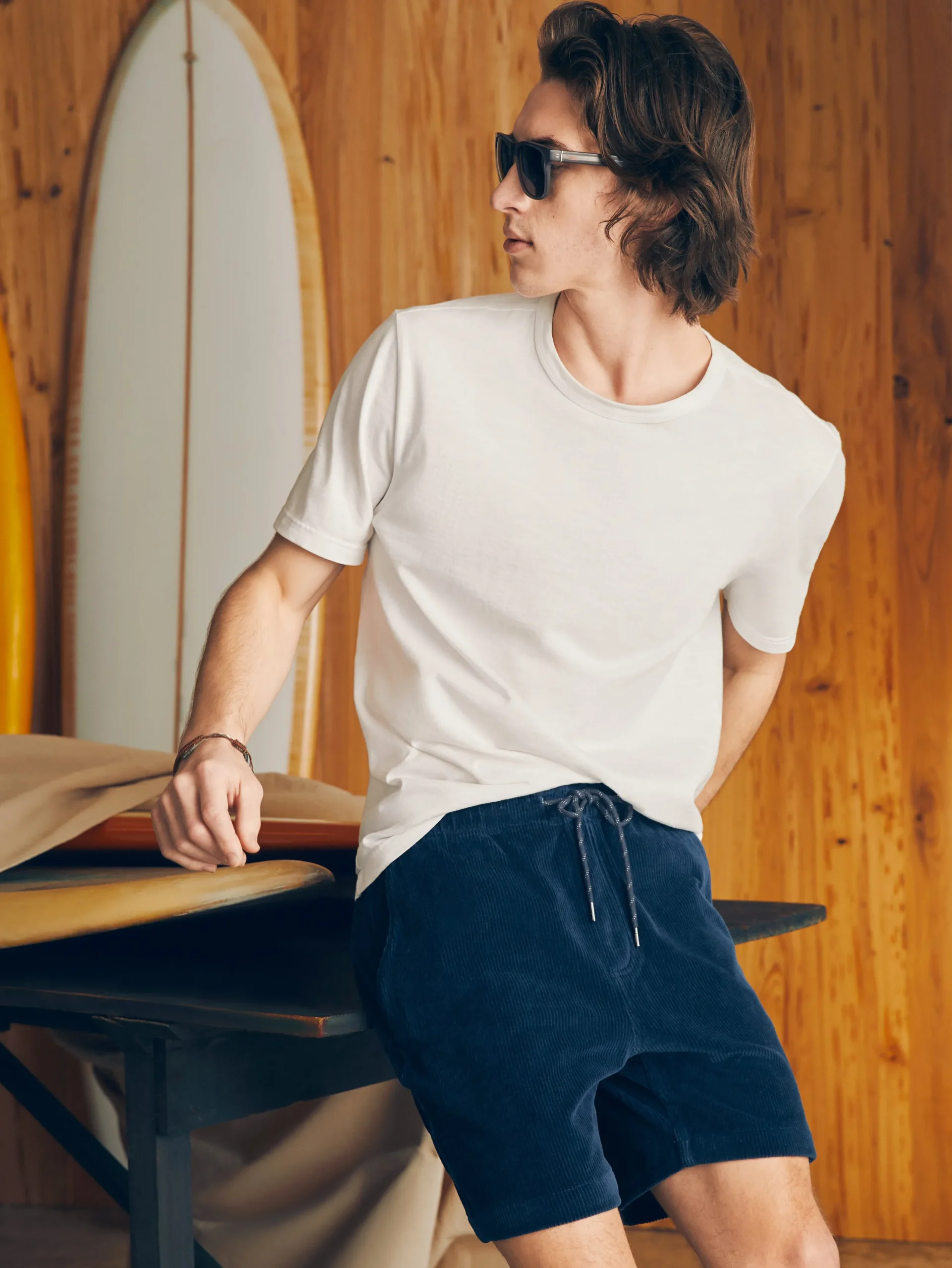 Faherty Brand Essential Italian Knit Cord Short (6" Inseam) -