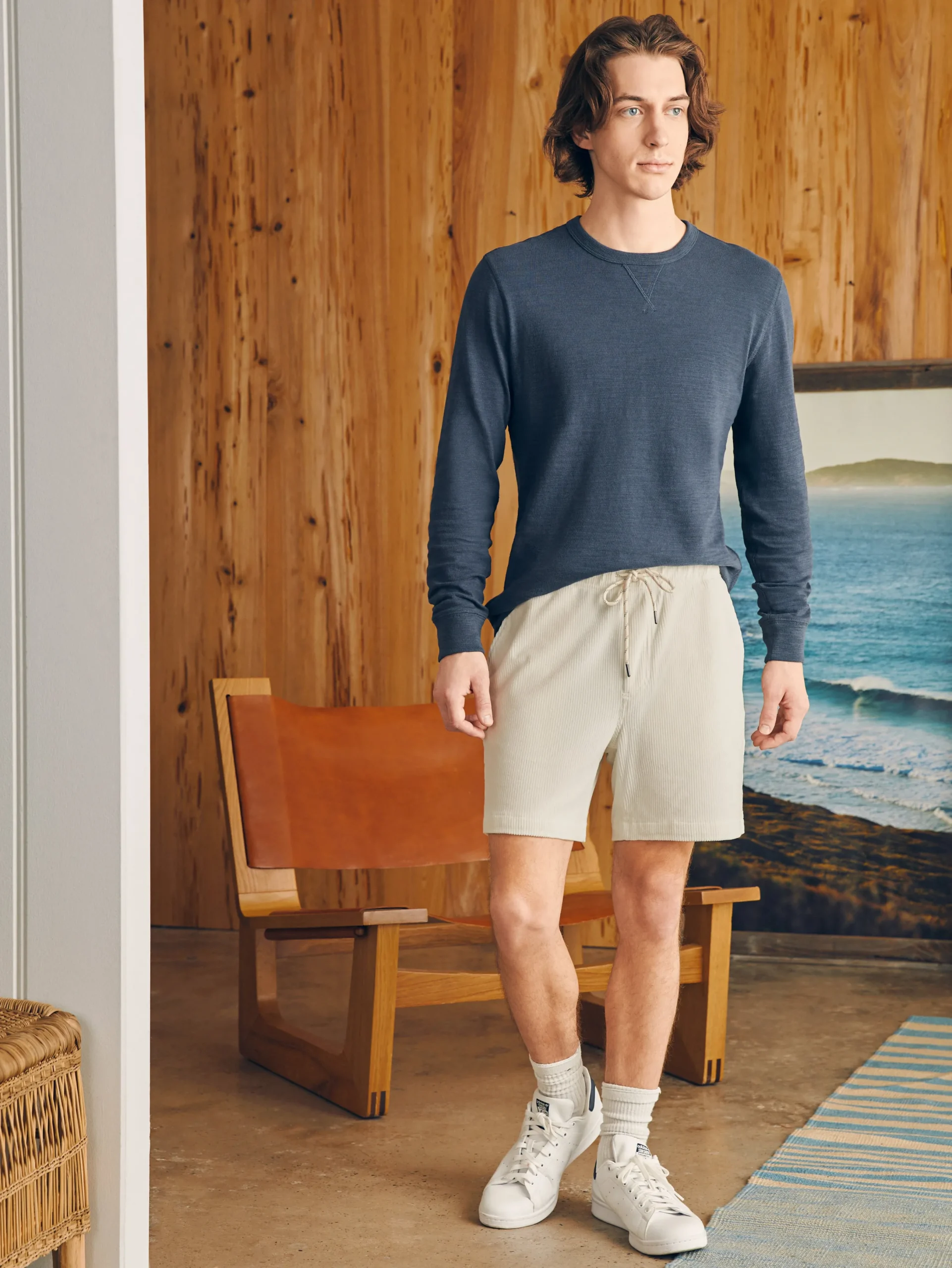 Faherty Brand Essential Italian Knit Cord Short (6" Inseam) -