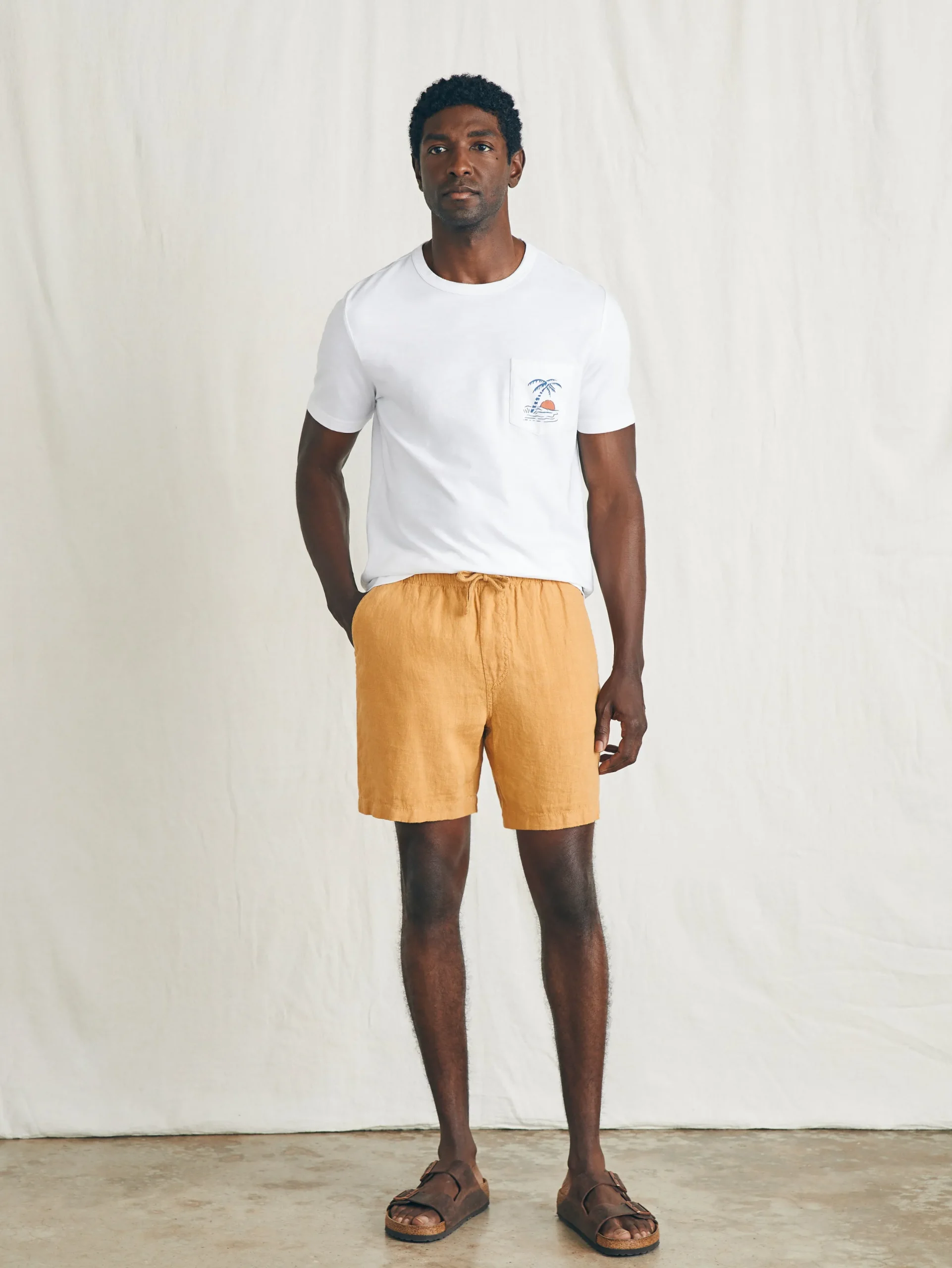 Faherty Brand Essential Linen Short (6.5" Inseam) -