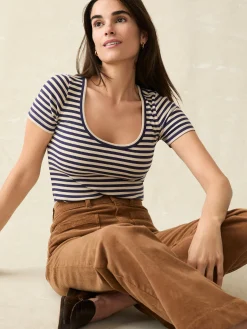 Women Faherty Brand Freestyle Rib Knit Tee -