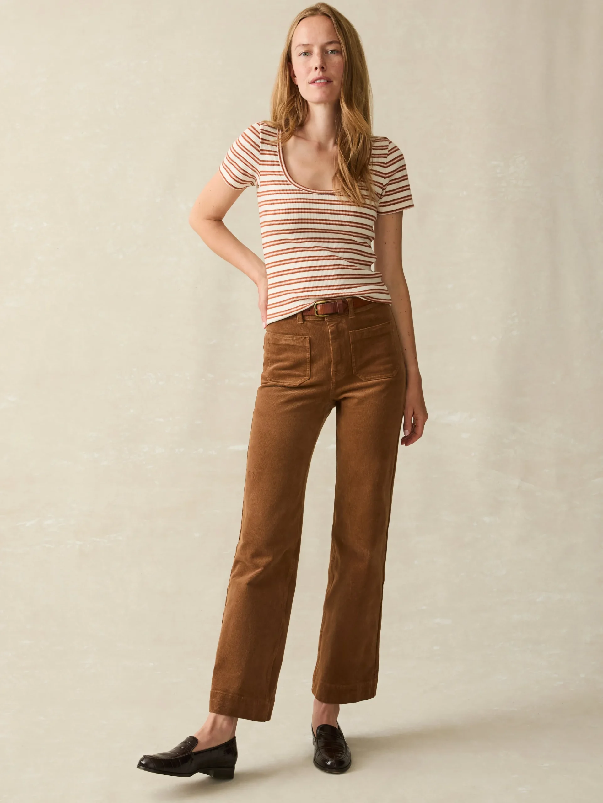 Women Faherty Brand Freestyle Rib Knit Tee -